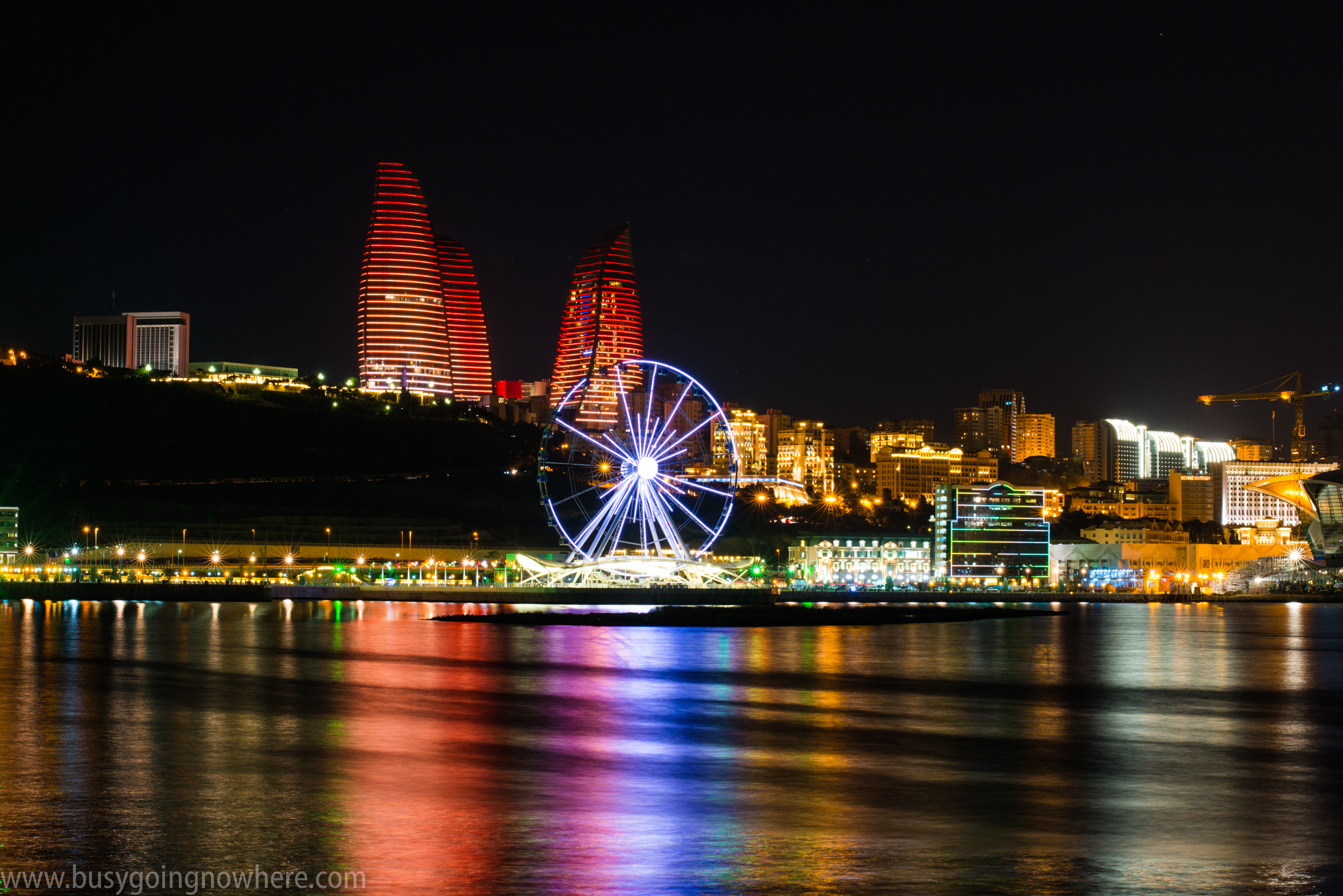 Baku at night._