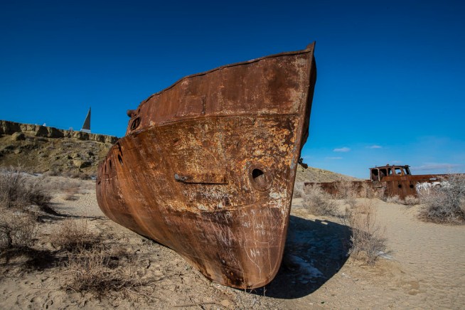 The ship cemetery in Moynaq