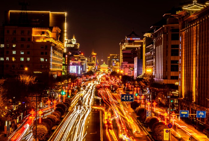 412 Bell tower in Xi'an city center