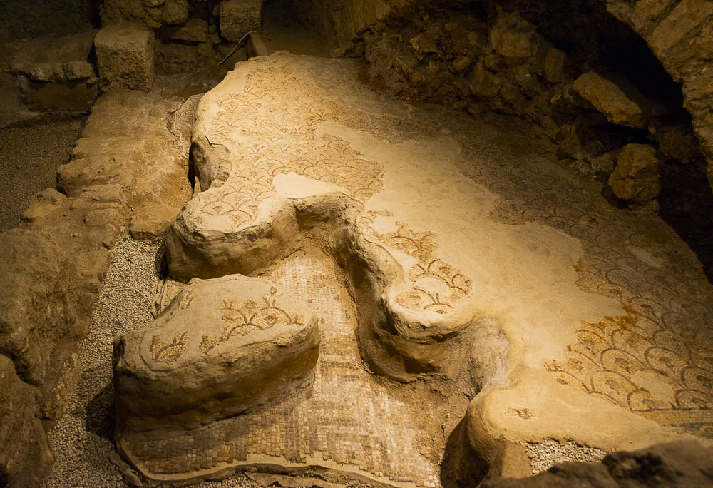 Layers of floor at the Crypt museum in Beirut